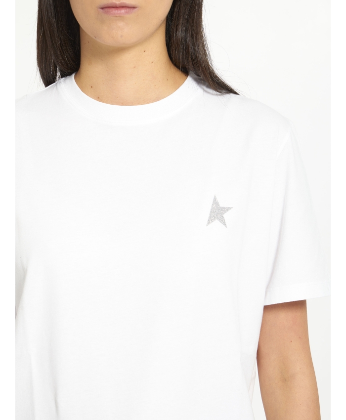 GOLDEN GOOSE - T-shirt bianca con logo