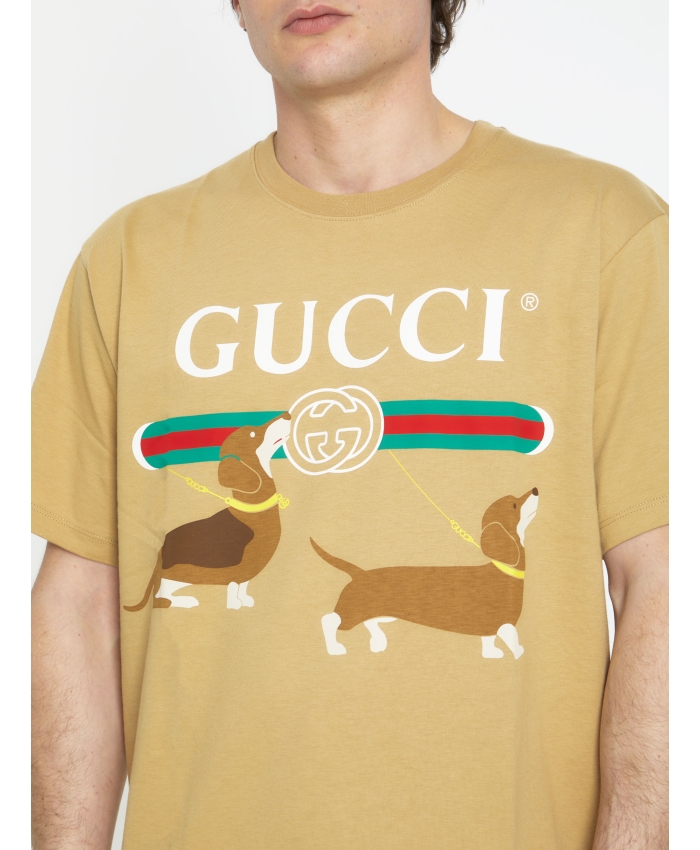 GUCCI - Printed cotton t-shirt