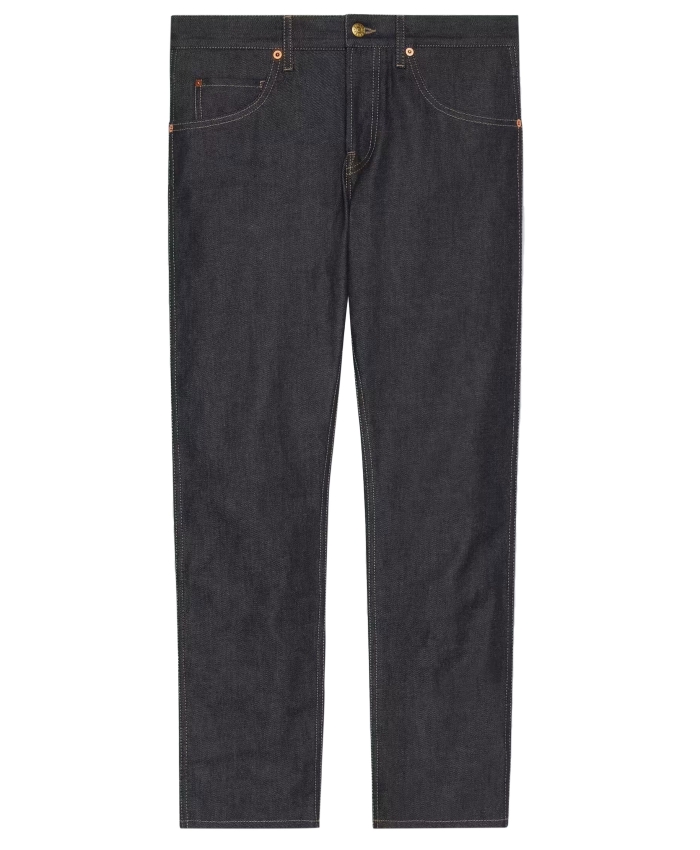GUCCI - Horsebit blue jeans
