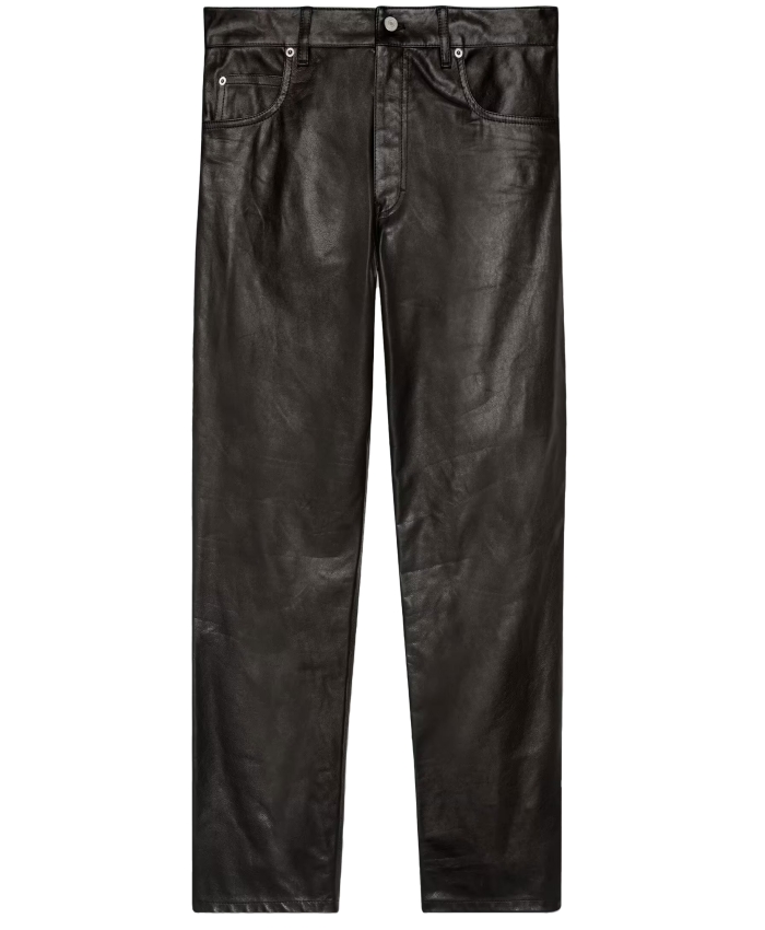GUCCI - Shiny leather trousers