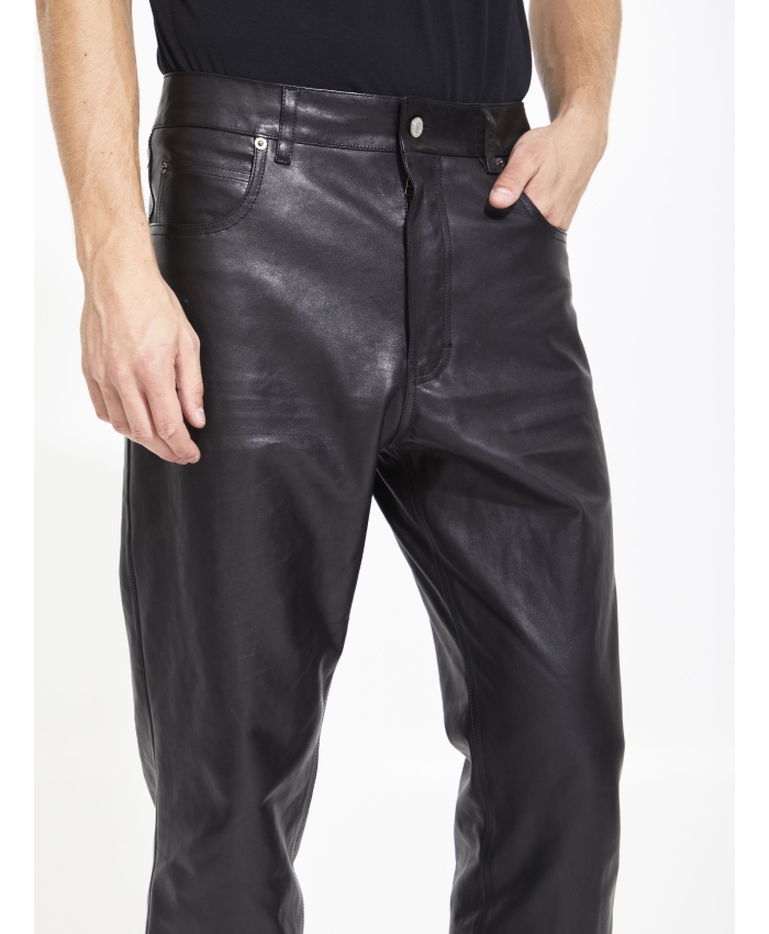 GUCCI - Shiny leather trousers