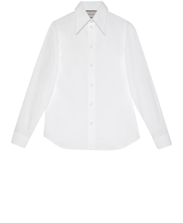 GUCCI - Camicia in cotone bianco
