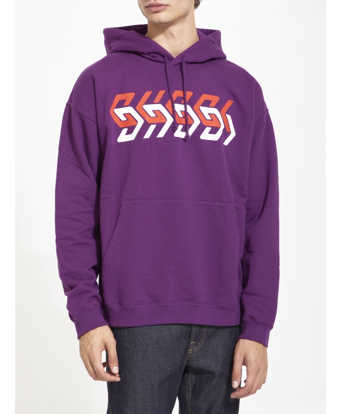 GUCCI - Printed purple hoodie