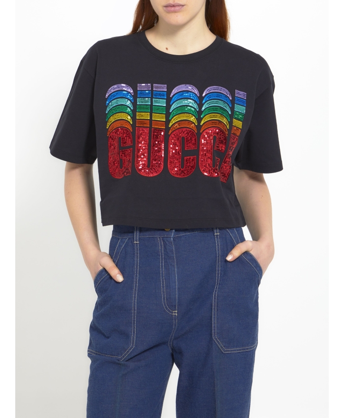 GUCCI - T-shirt con ricamo Gucci