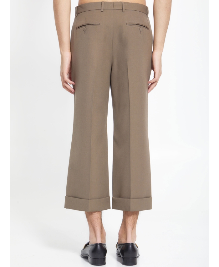 GUCCI - Textured gabardine trousers