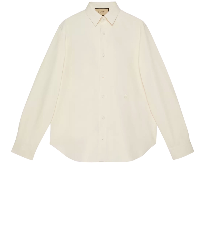 GUCCI - Camicia in cotone beige