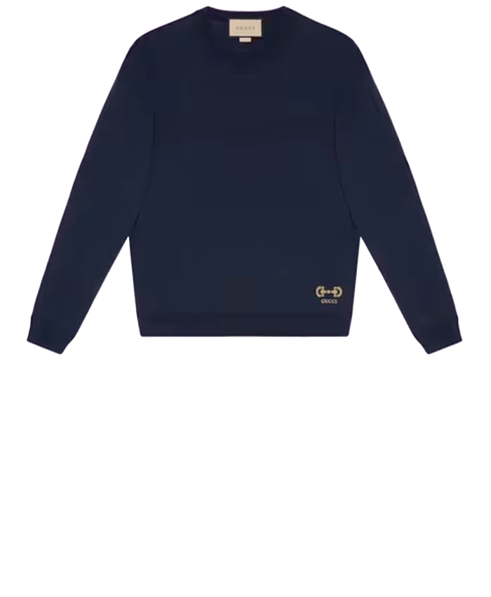GUCCI - Blue wool jumper