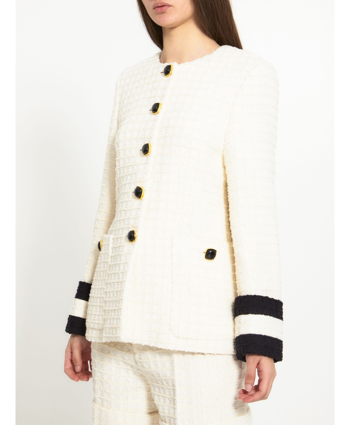 GUCCI - Ivory tweed jacket