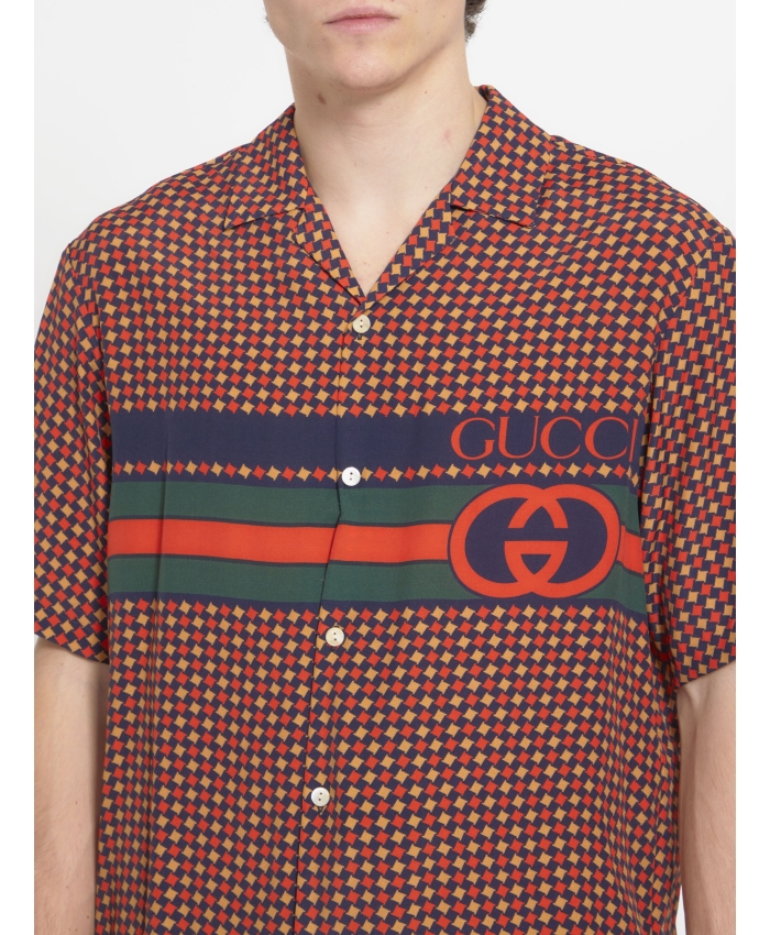 GUCCI - Printed bowling shirt