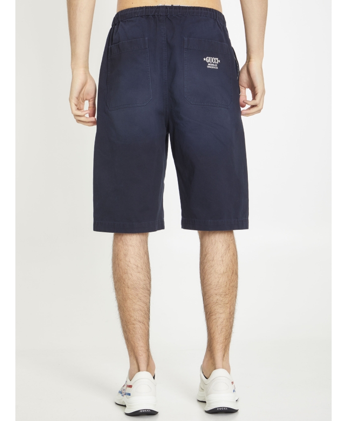 GUCCI - Cotton drill bermuda shorts