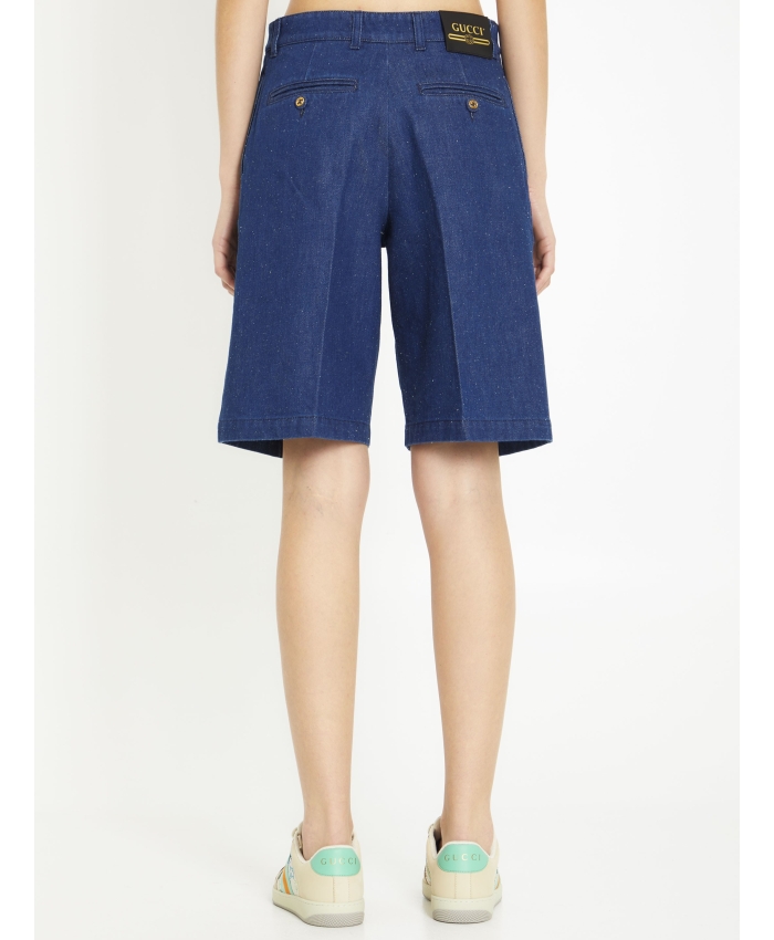 GUCCI - Blue denim shorts