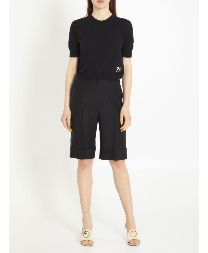 GUCCI - Wool and silk bermuda shorts
