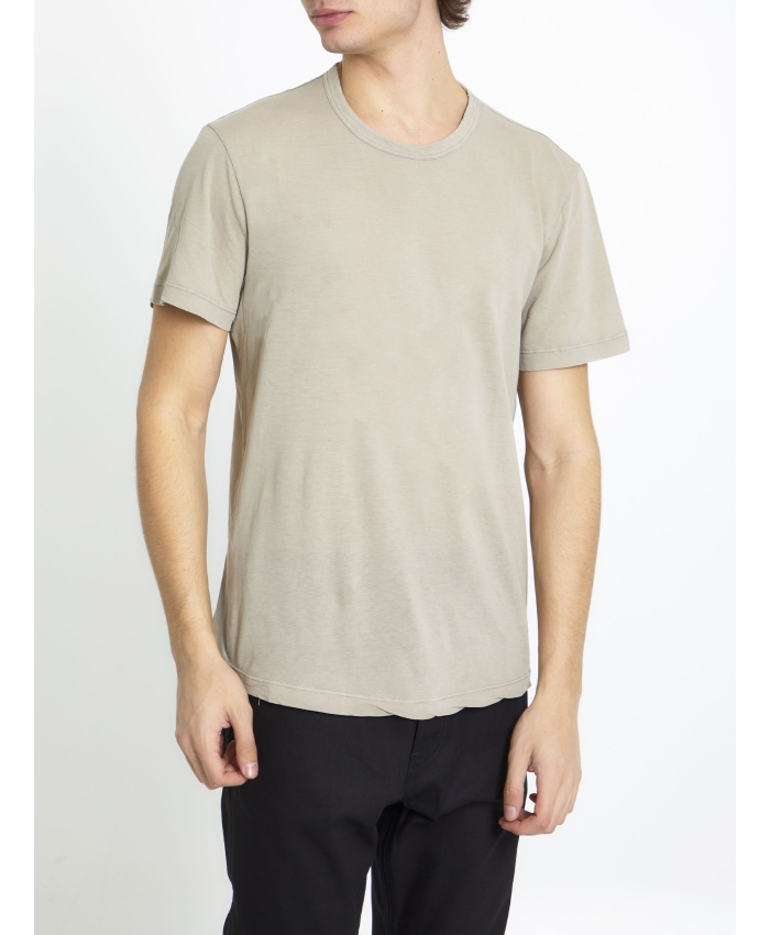 JAMES PERSE - Sand-colored cotton t-shirt