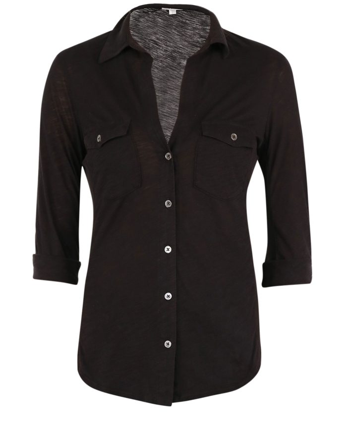 JAMES PERSE - Black cotton shirt