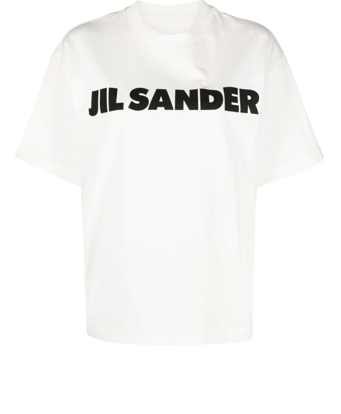 JIL SANDER - Ivory t-shirt with logo