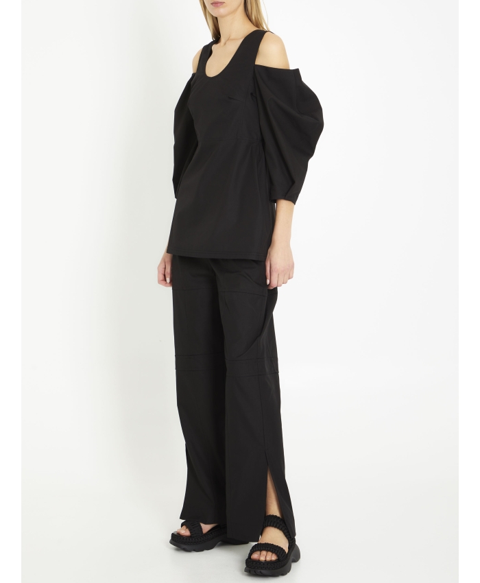 JIL SANDER - Top cut-out in cotone