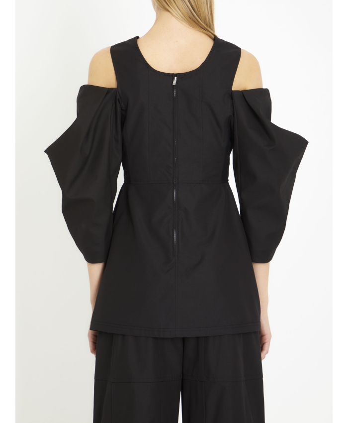 JIL SANDER - Top cut-out in cotone