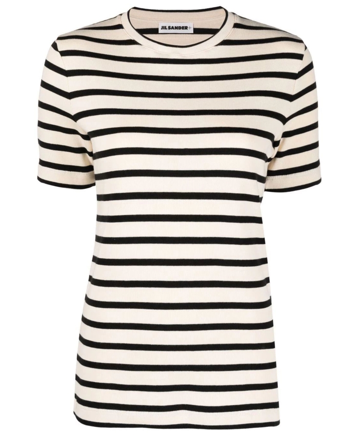 JIL SANDER - Striped cotton t-shirt