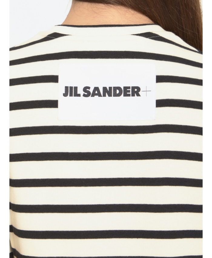 JIL SANDER - Striped cotton t-shirt