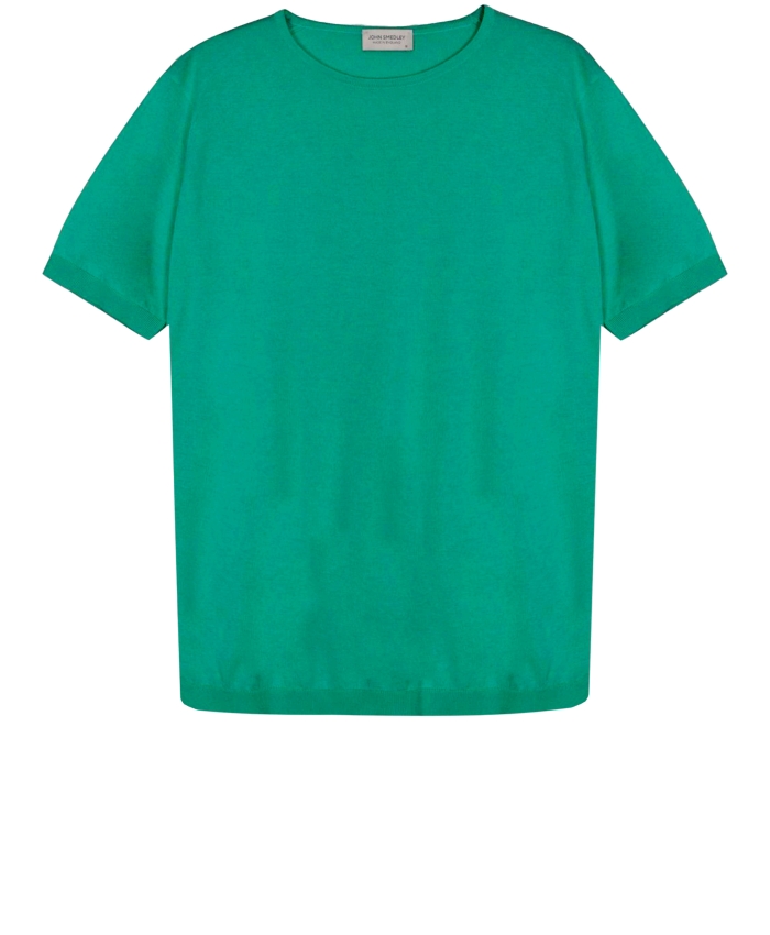 JOHN SMEDLEY - Emerald green cotton jumper