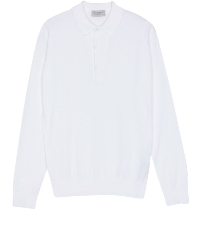 JOHN SMEDLEY - White cotton polo shirt