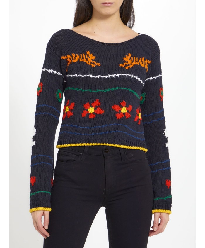 KENZO - Multicolor embroidered jumper