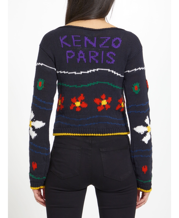 KENZO - Multicolor embroidered jumper