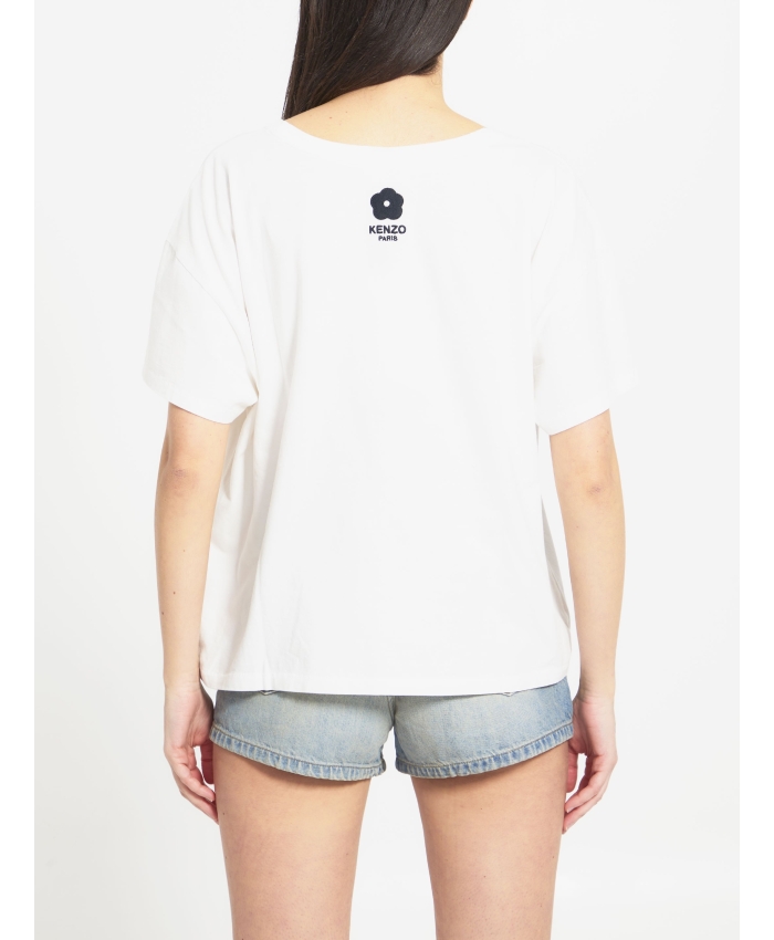 KENZO - T-shirt in cotone con ricamo
