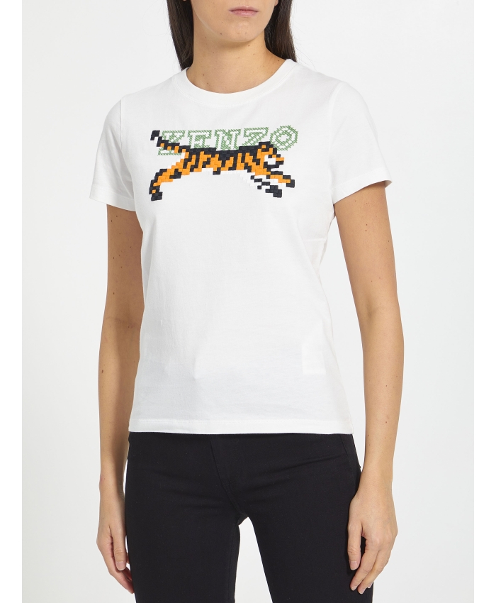 KENZO - Embroidered white t-shirt