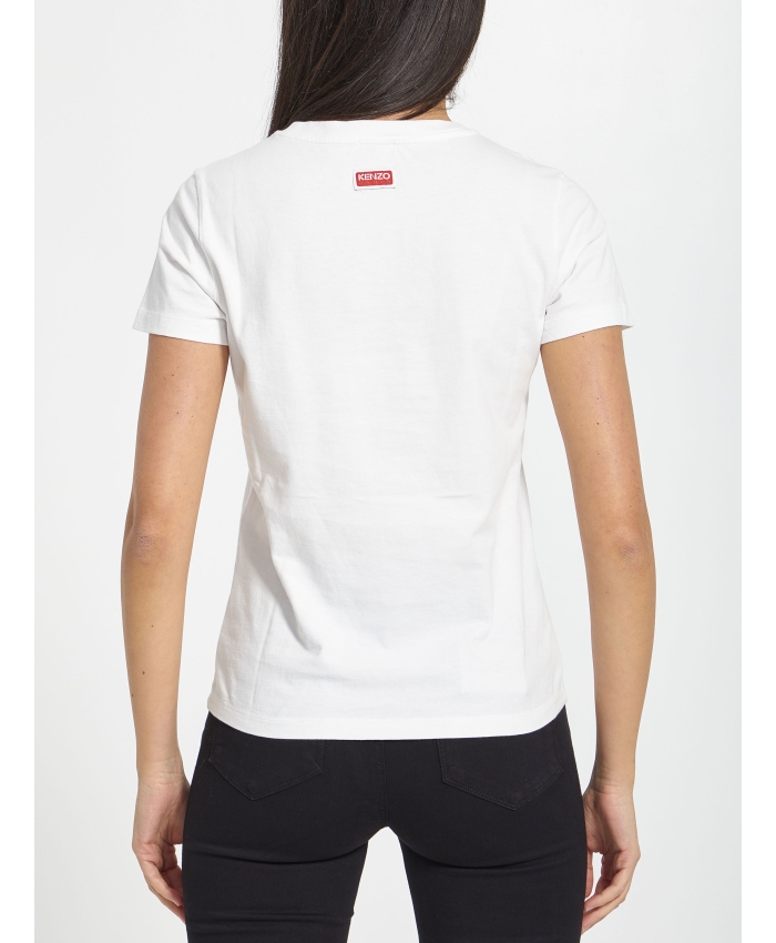 KENZO - T-shirt bianca con ricamo