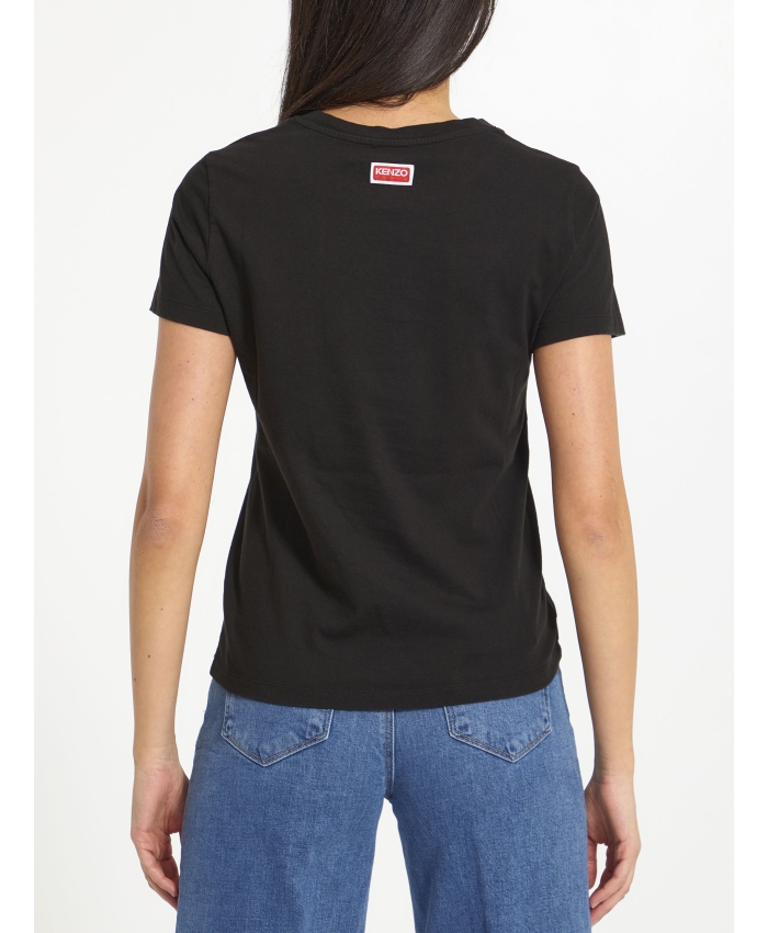 KENZO - T-shirt nera con ricamo
