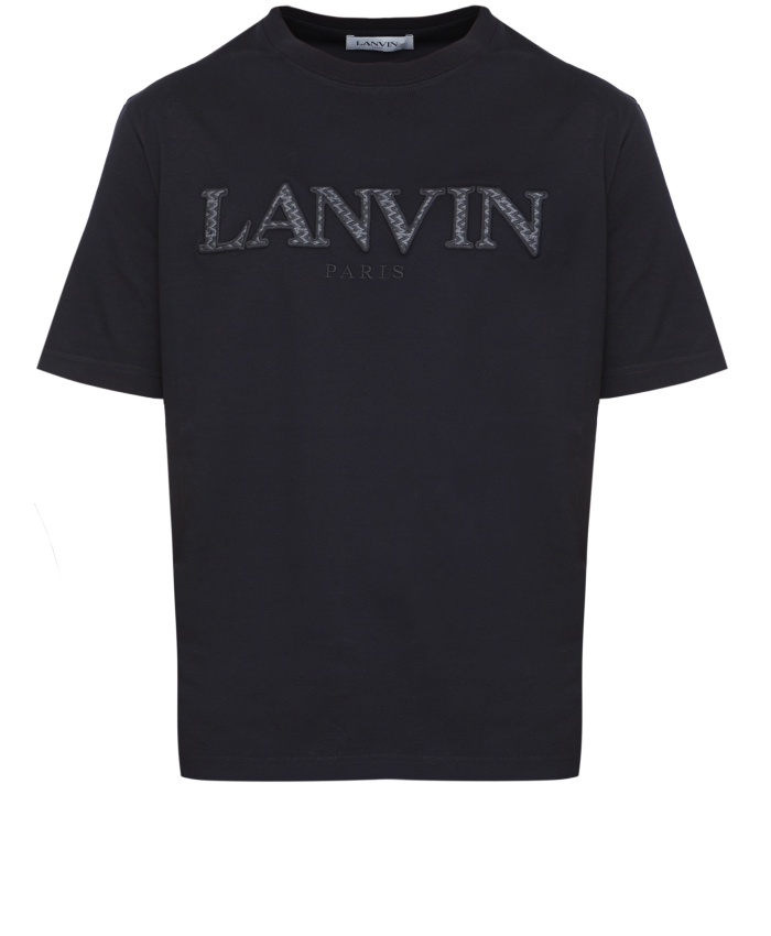 LANVIN - T-shirt nera con logo