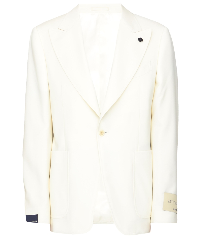 LARDINI - Cream-colored wool jacket