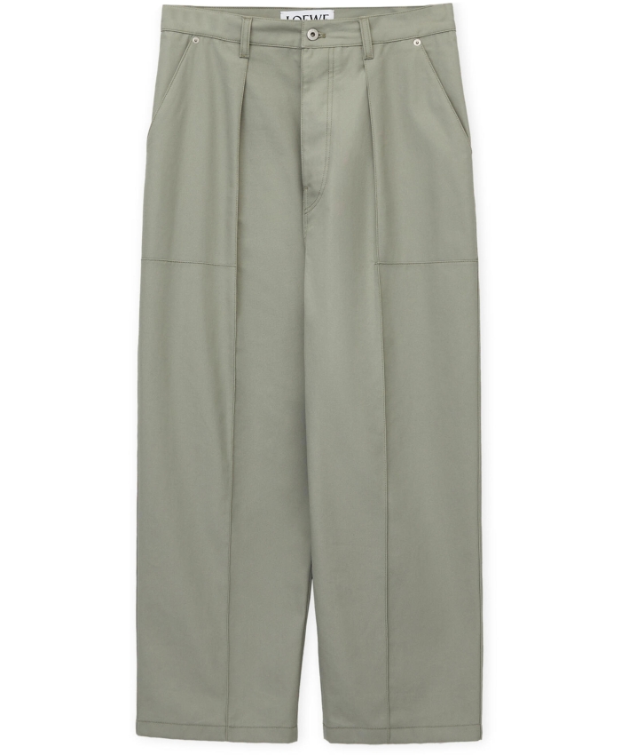 LOEWE - Green cotton trousers