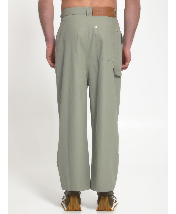 LOEWE - Green cotton trousers