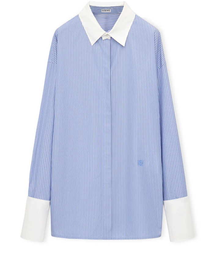 LOEWE - Striped cotton long shirt