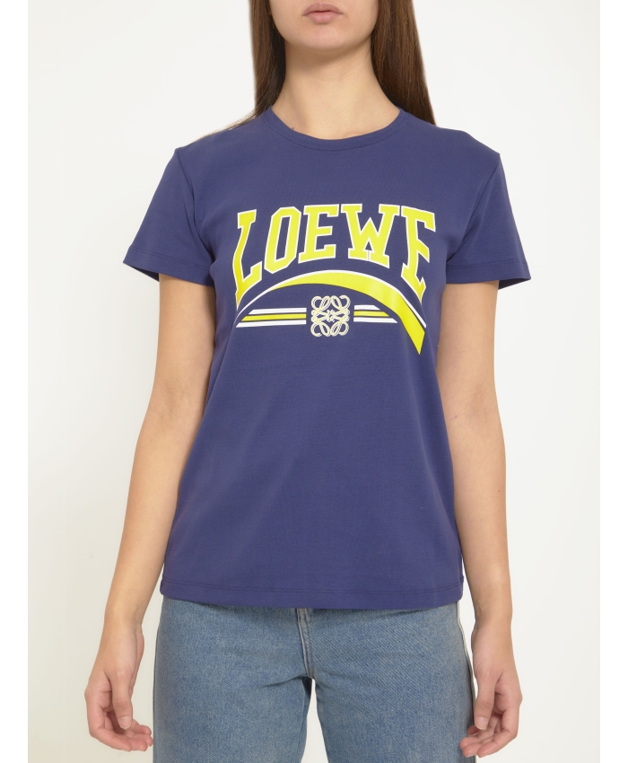 LOEWE - T-shirt in cotone blu