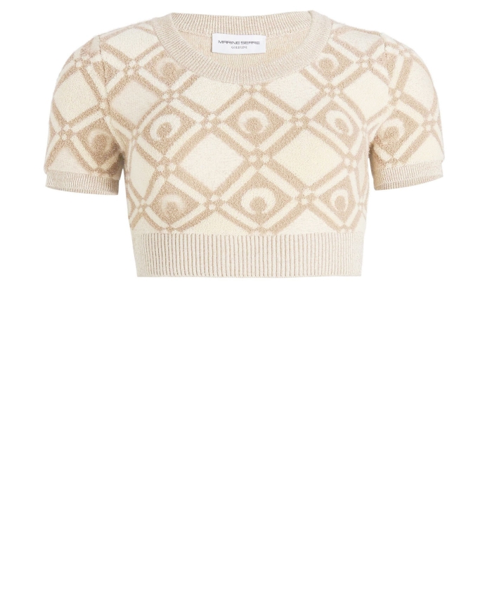 MARINE SERRE - Jacquard knitted top