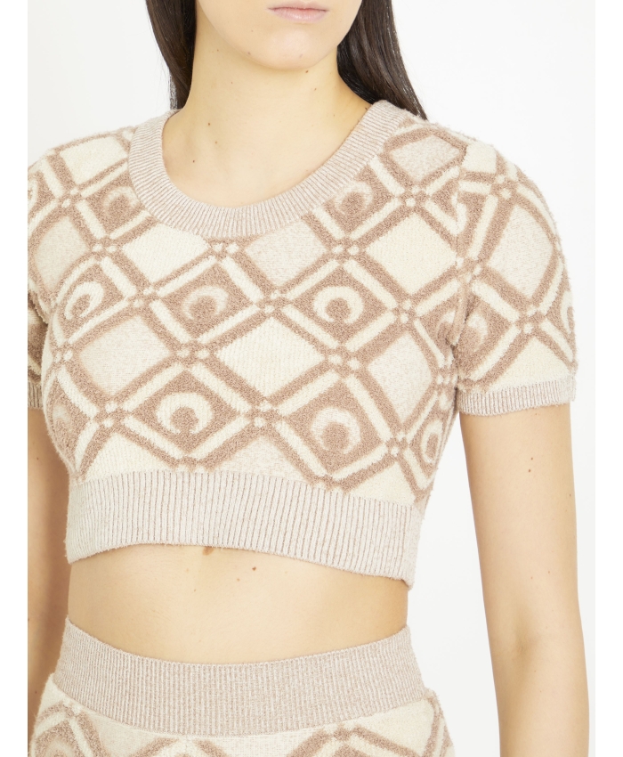 MARINE SERRE - Jacquard knitted top