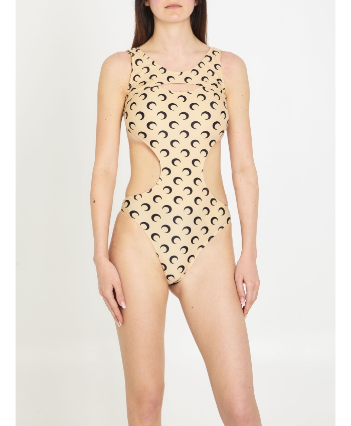 MARINE SERRE - All Over Moon one-piece swimsuit