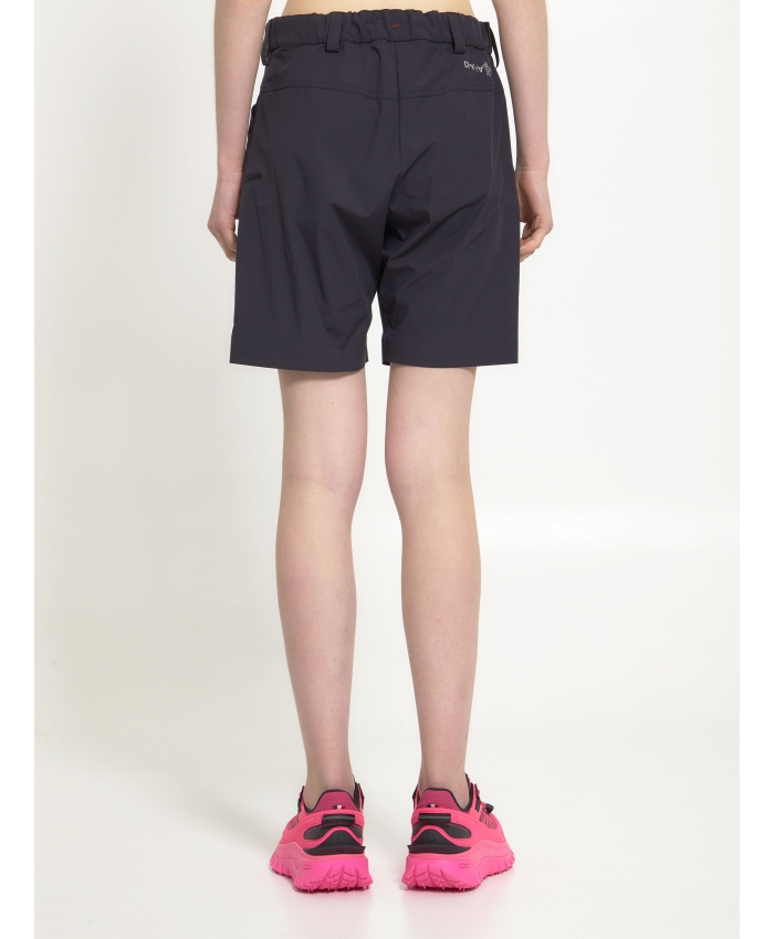 MONCLER GRENOBLE - Black nylon shorts