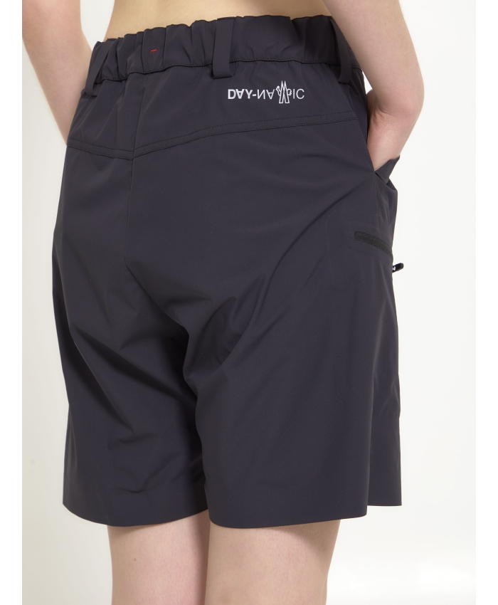 MONCLER GRENOBLE - Black nylon shorts