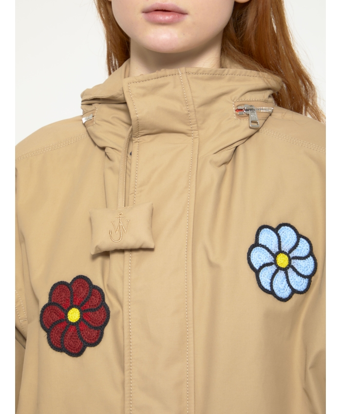 MONCLER JW ANDERSON - Floral embroideries down jacket