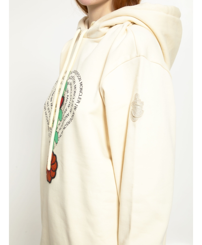 MONCLER JW ANDERSON - Embroidered cotton hoodie