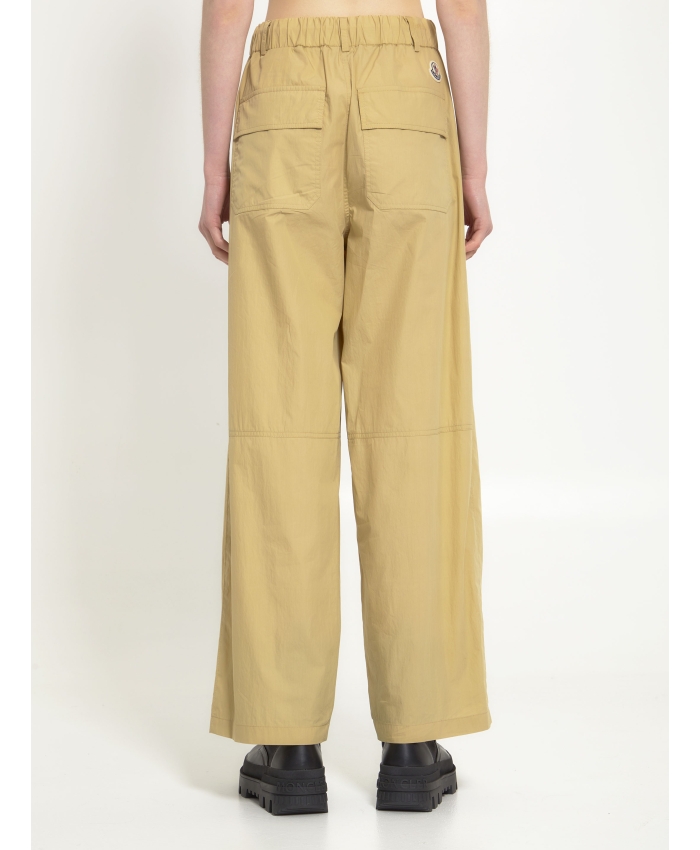 MONCLER - Pantaloni in cotone beige