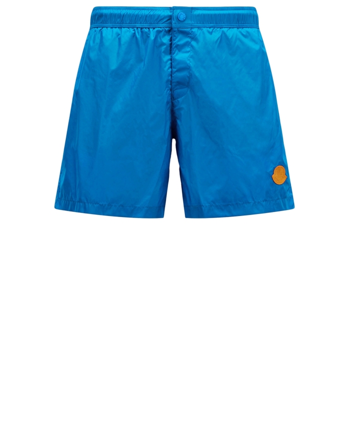 MONCLER - Blue nylon swimshorts
