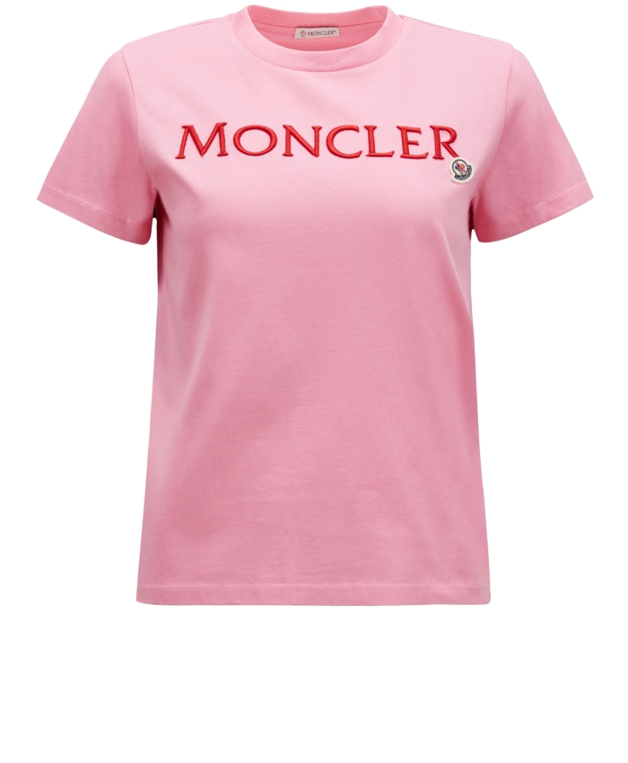 MONCLER - Pink t-shirt with logo