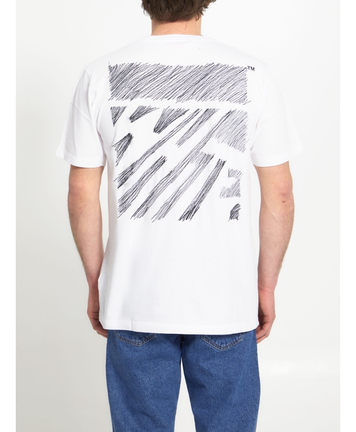 OFF WHITE - T-shirt Scribble Diagonal