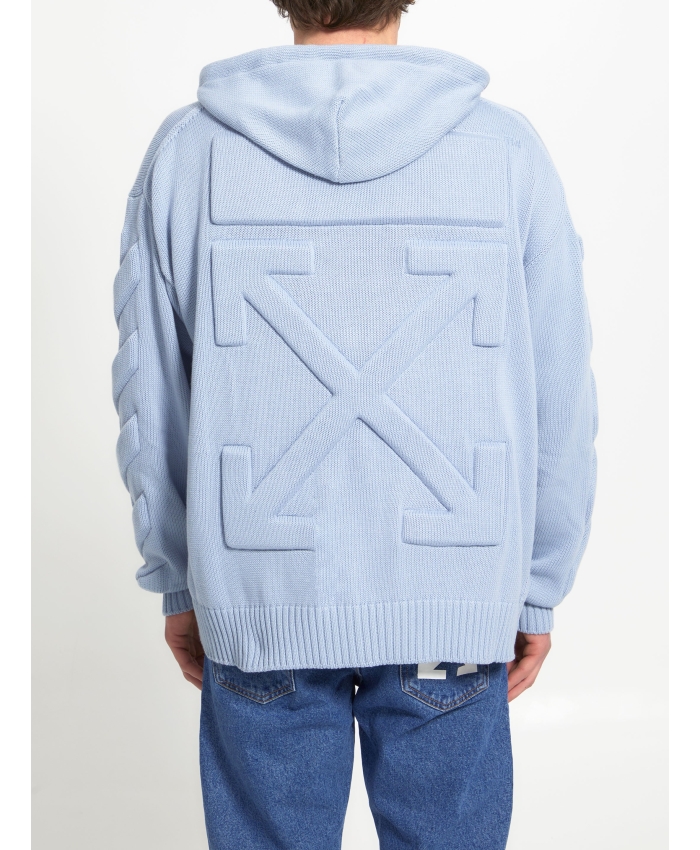 OFF WHITE - 3D Diag Knit hoodie