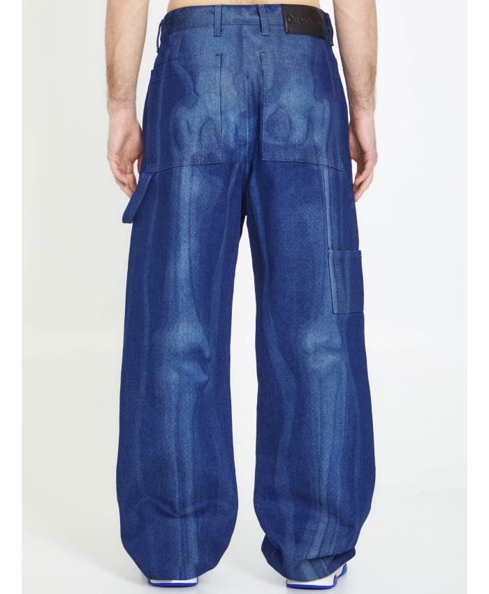 OFF WHITE - Body Scan oversized jeans
